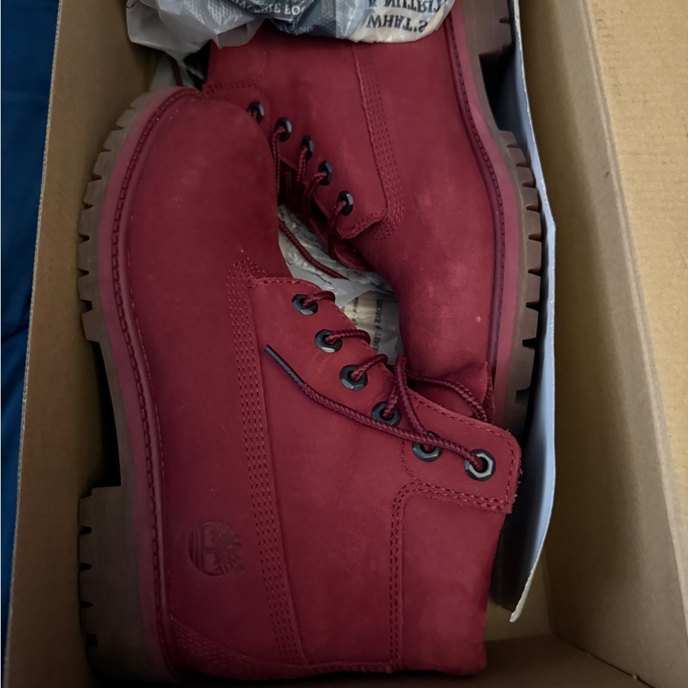 Timberland Boys Burgundy Boots